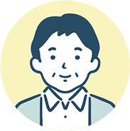 笑顔の男性のイラスト